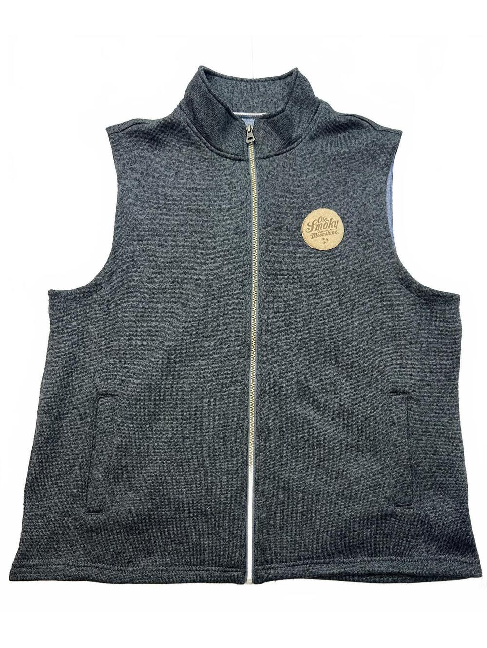 Weatherproof Vintage Vest Mens Large Gray Sweater Fleece Full Zip Ole Smoky